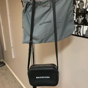 Authentic Black Balenciaga camera bag
